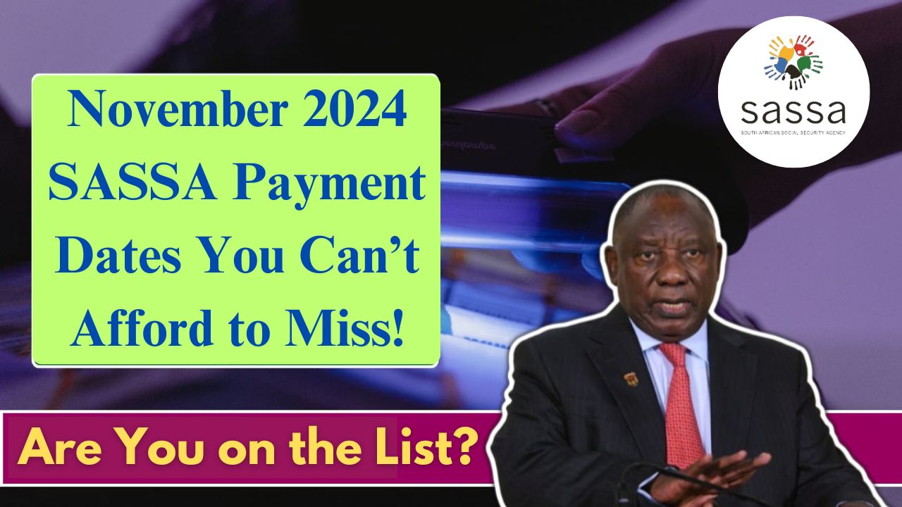 November SASSA Payment Dates