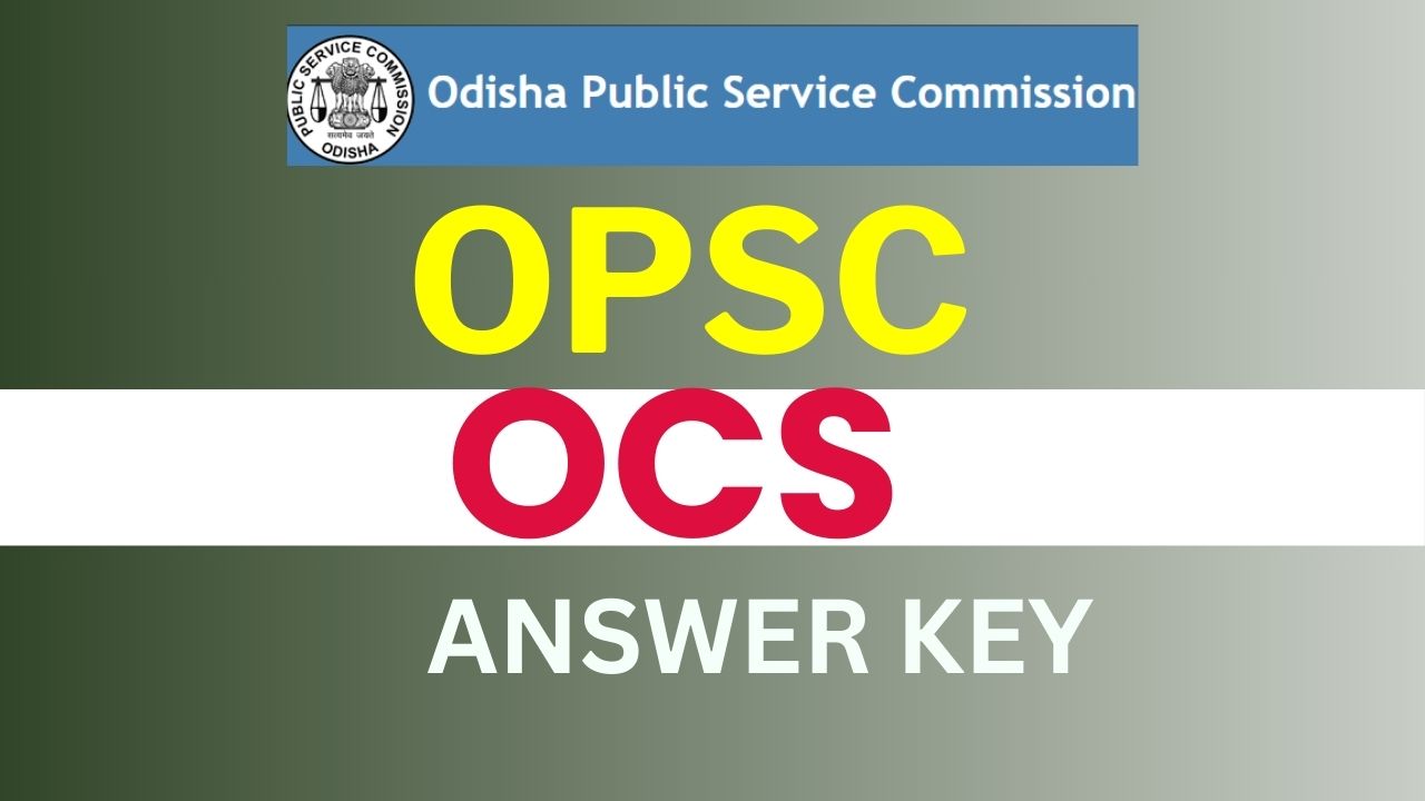 OPSC OCS Answer Key 2024 and response sheet displayed on a computer screen.