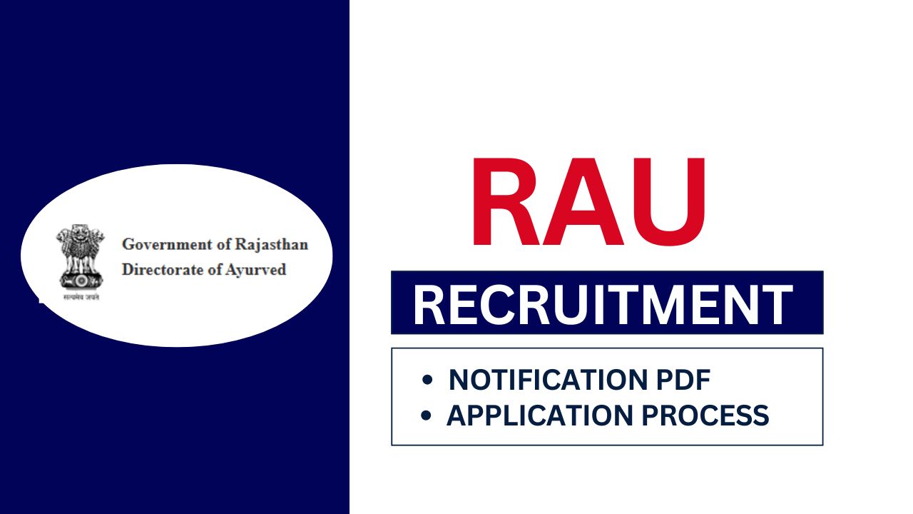 RAU Recruitment 2024 notification for 740 vacancies and online application details