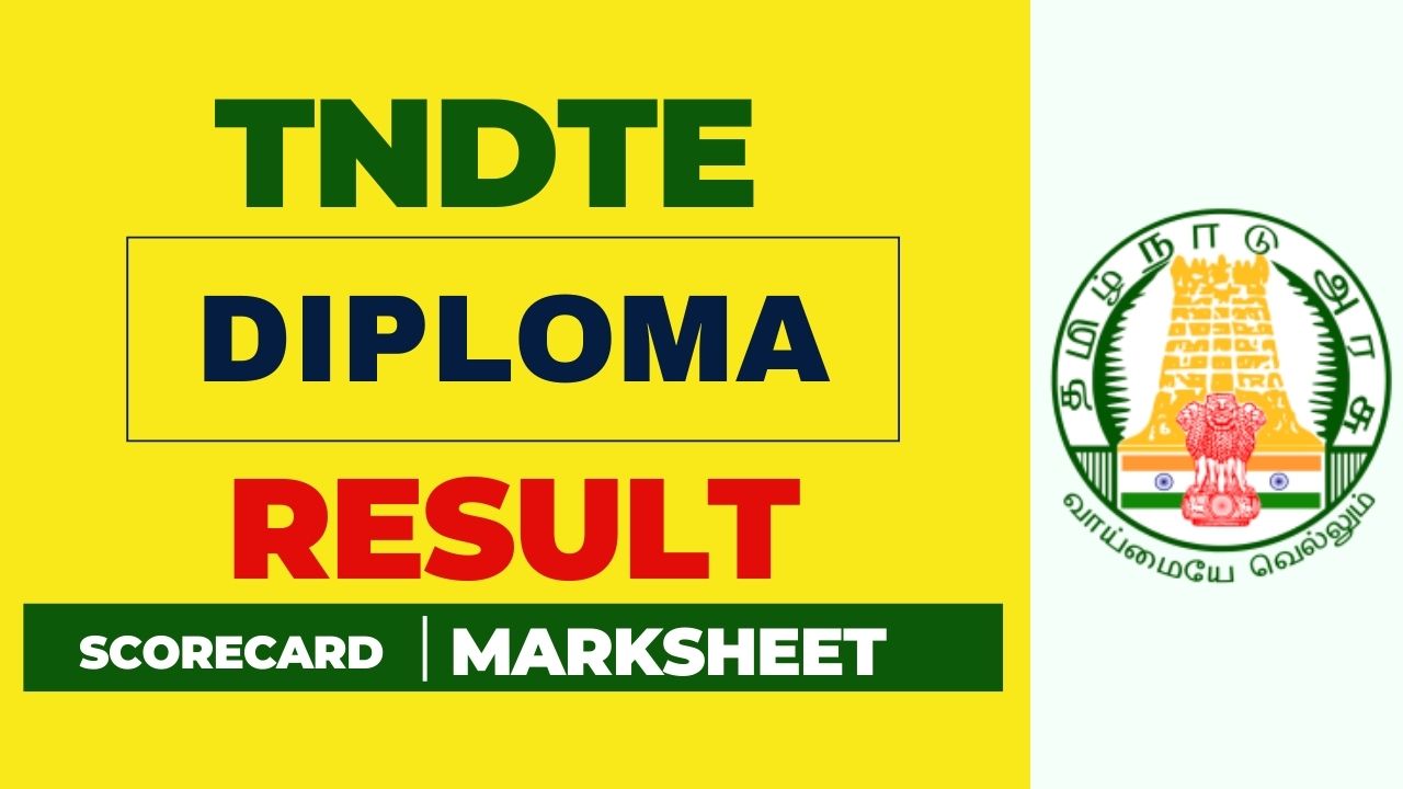 TNDTE Diploma Result 2024 releases with download instructions